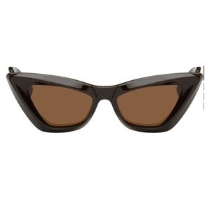 Bottega Veneta brown cat eye sunglasses with box worn